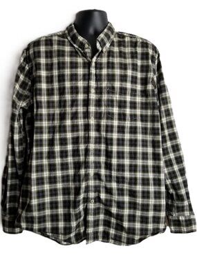 American Eagle Seriously Soft Classic Fit Plaid Shirt XXL Dark Academia Y2K
